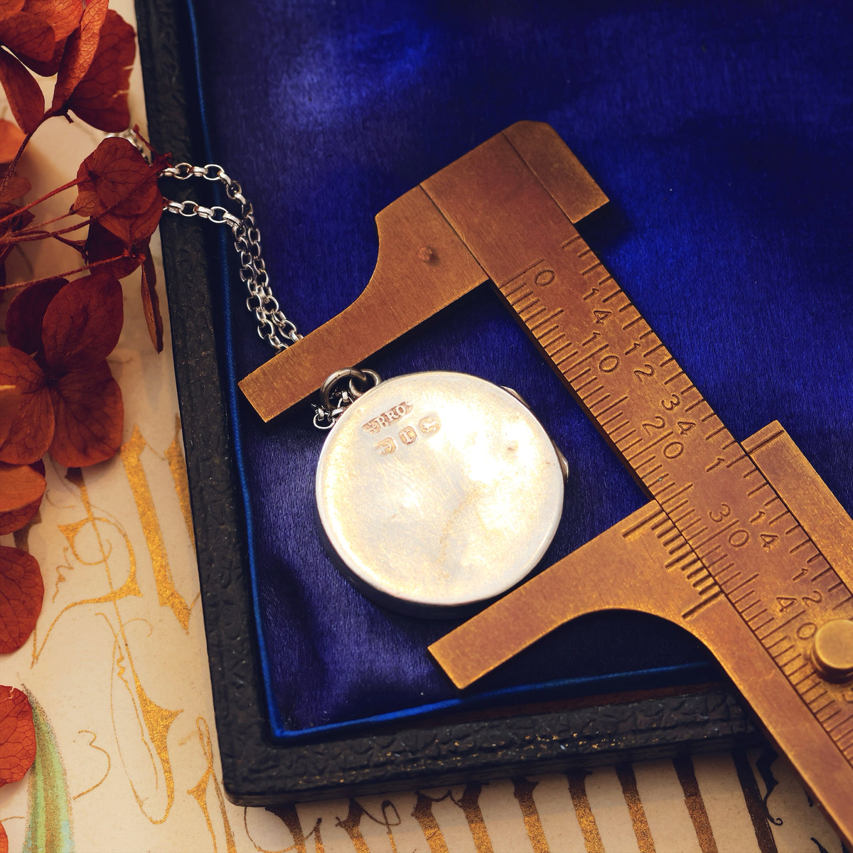 Antique Date 1891 Riding Crop Silver Locket