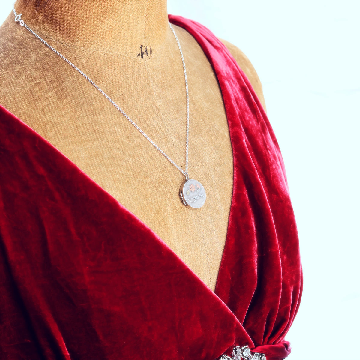 Antique Date 1891 Riding Crop Silver Locket