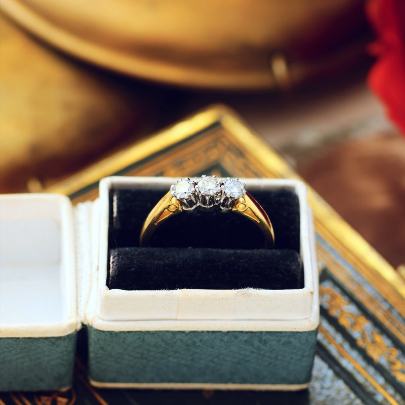 Vintage Diamond Trilogy Engagement Ring