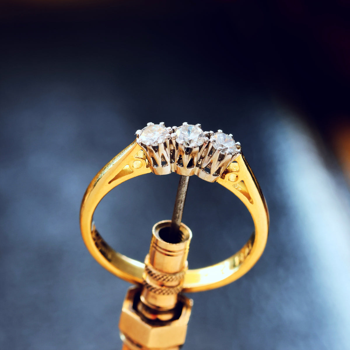 Vintage Diamond Trilogy Engagement Ring