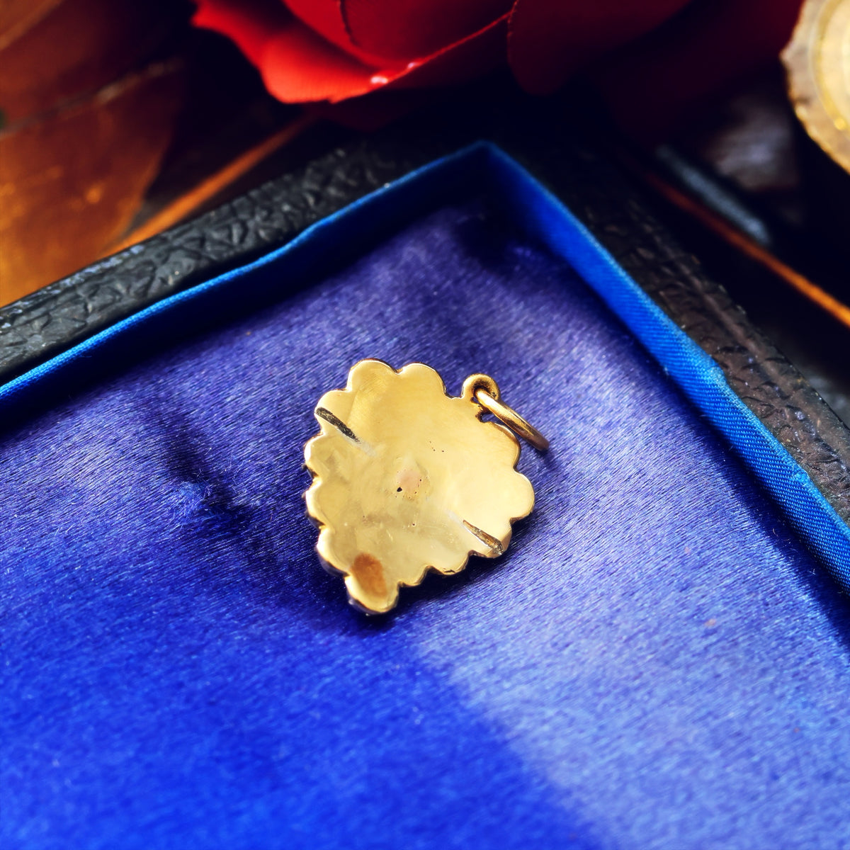 Sweetest Heart! Antique Enamelled Heart Pendant