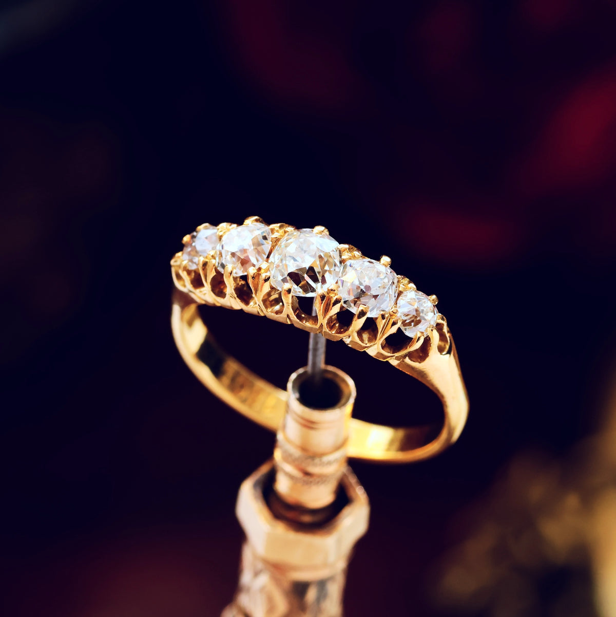 Antique Victorian Five Stone Diamond Engagement Ring