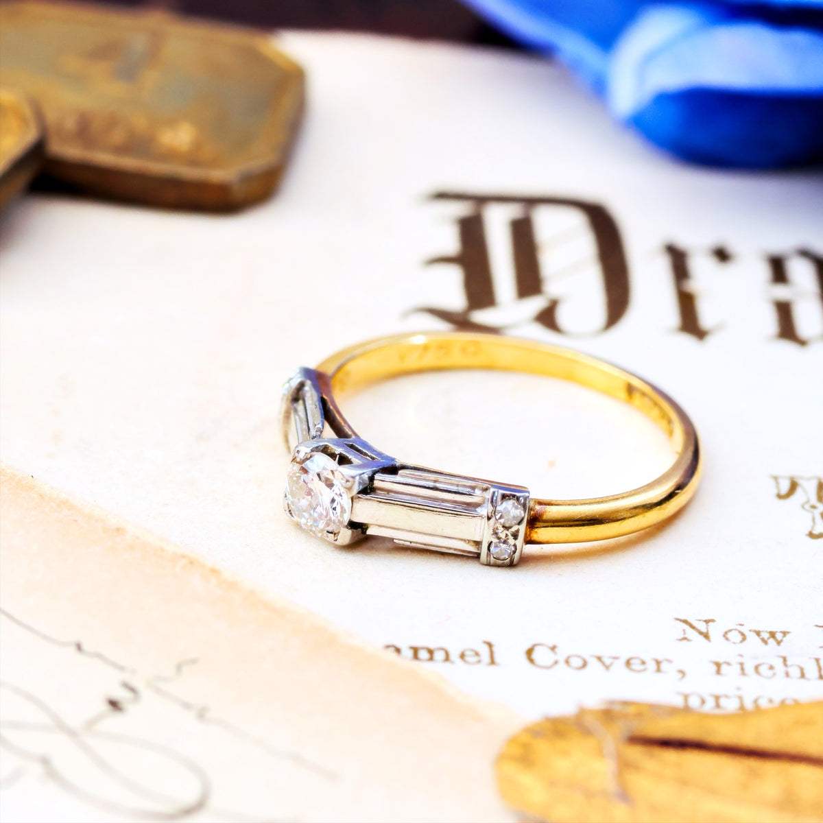 Vintage Art Deco Diamond Engagement Ring