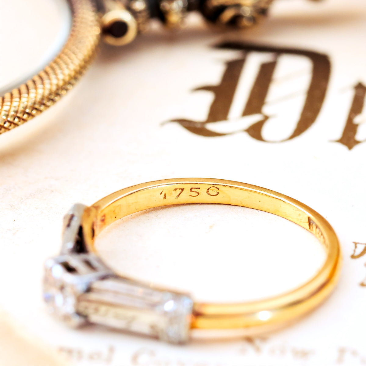 Vintage Art Deco Diamond Engagement Ring