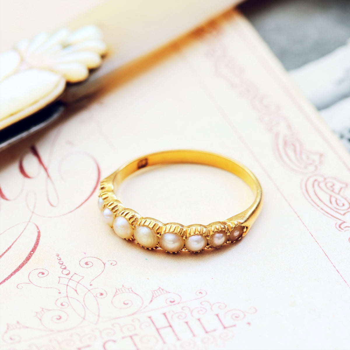 Sentimental Georgian Wild Pearl Ring