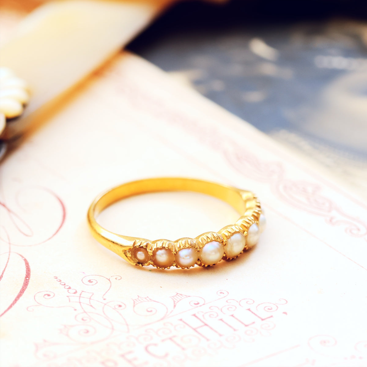 Sentimental Georgian Wild Pearl Ring