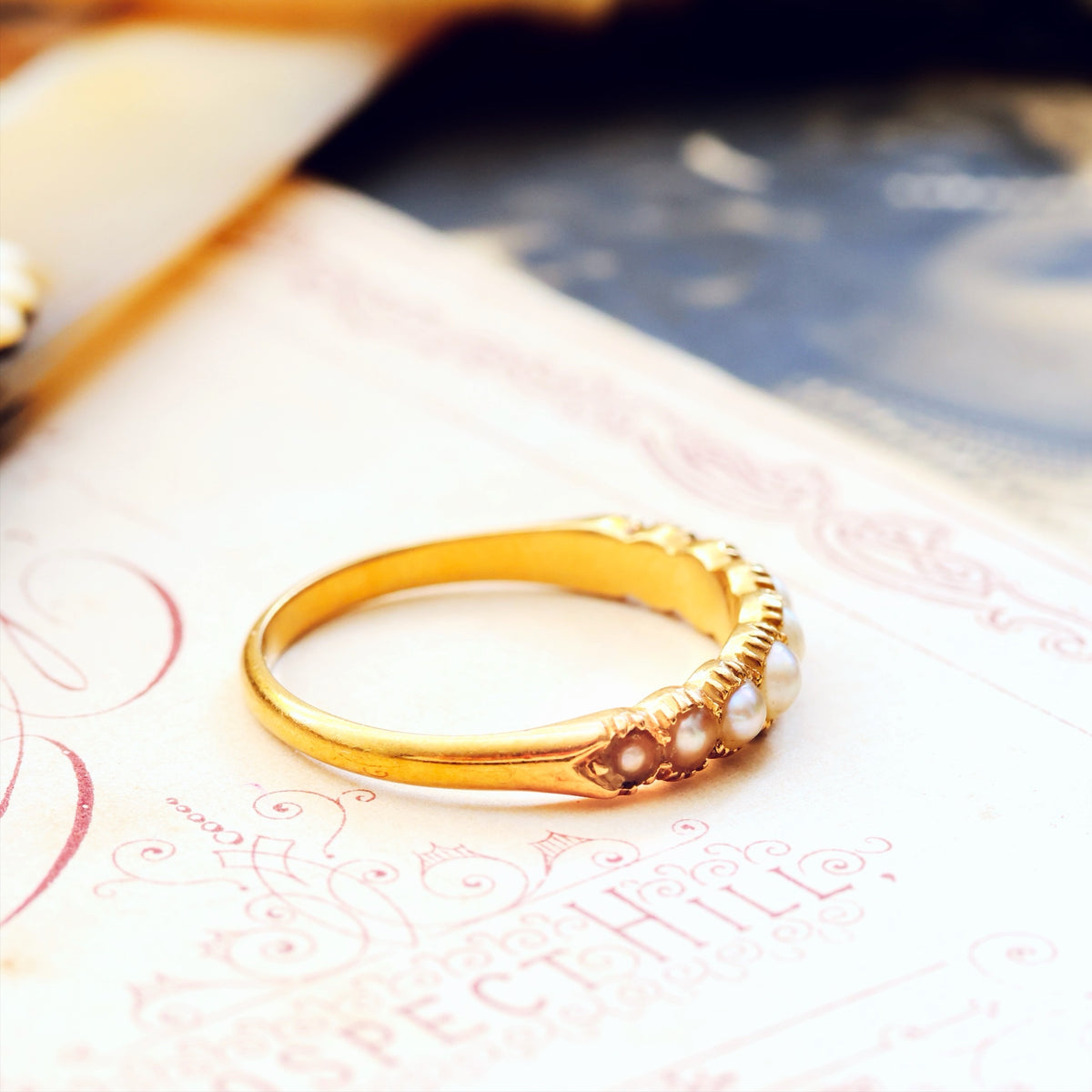 Sentimental Georgian Wild Pearl Ring