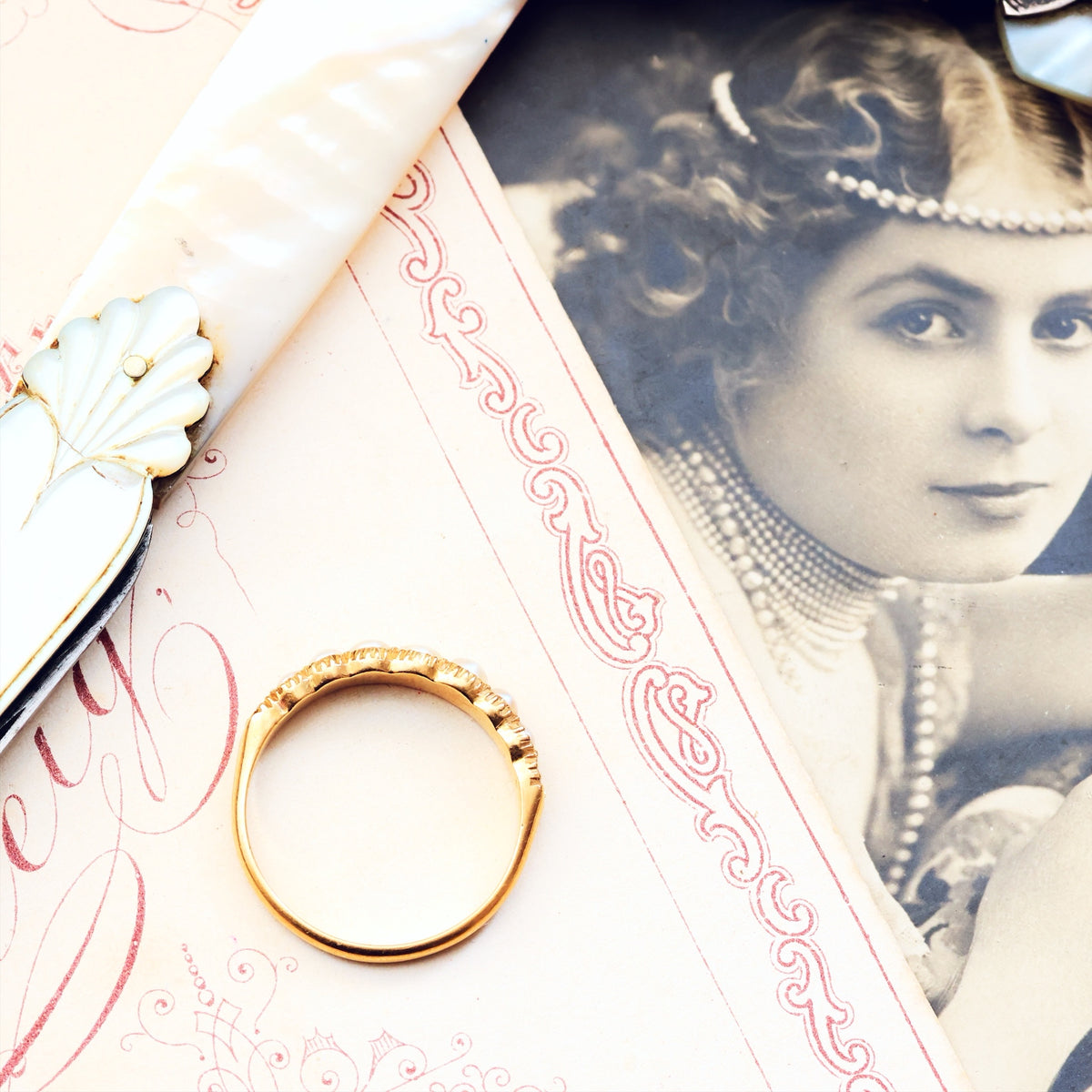 Sentimental Georgian Wild Pearl Ring