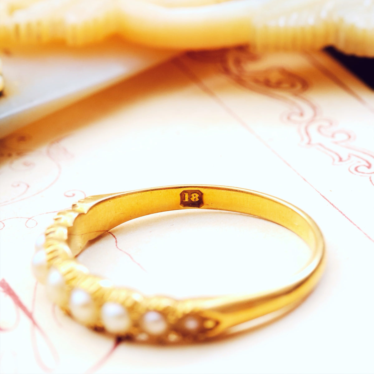 Sentimental Georgian Wild Pearl Ring