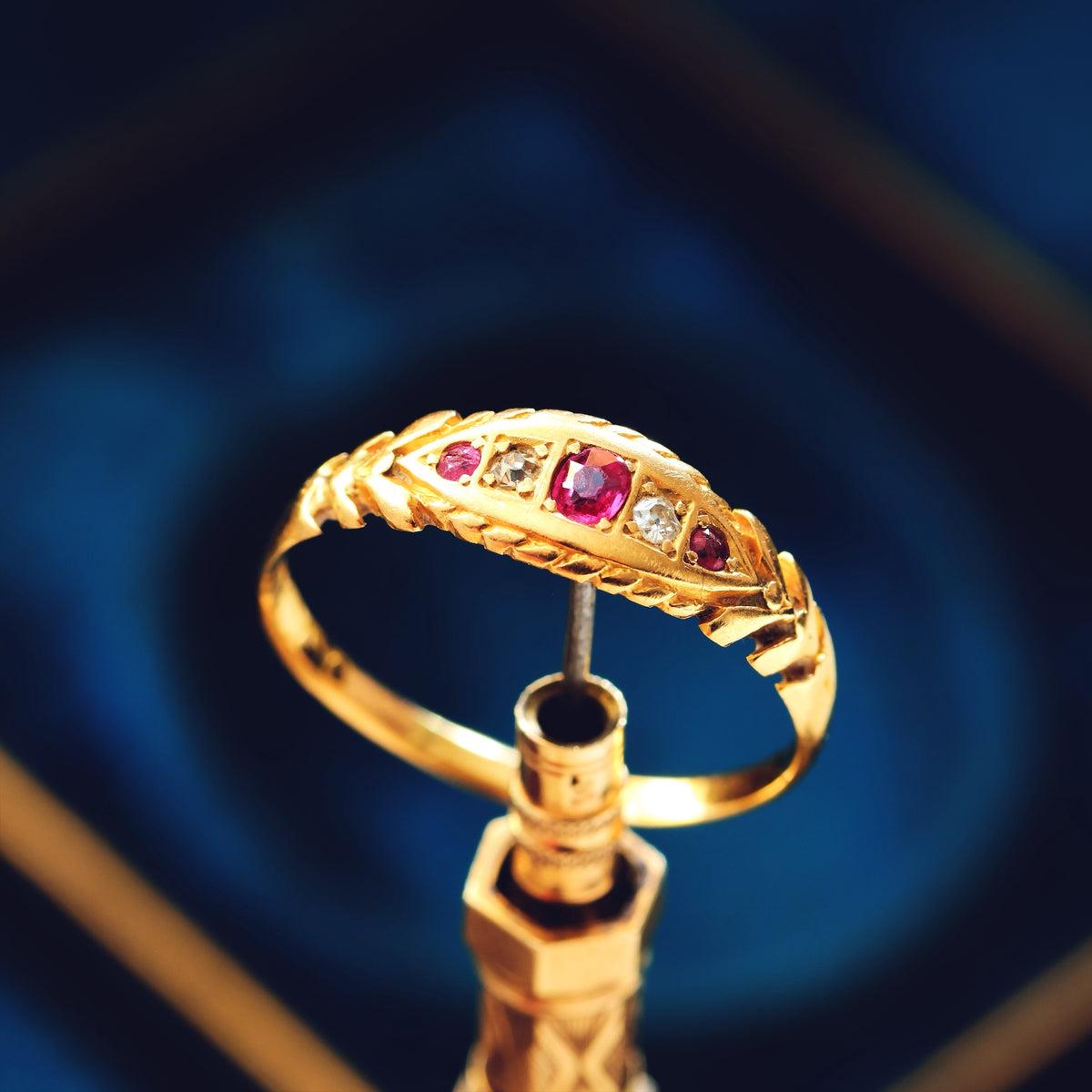 Antique Date 1904 18ct Ruby & Diamond Ring