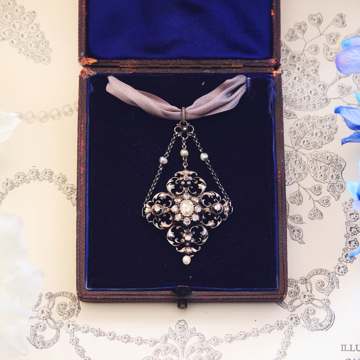 Antique Austro Hungarian Renaissance Revival Diamond Pendant