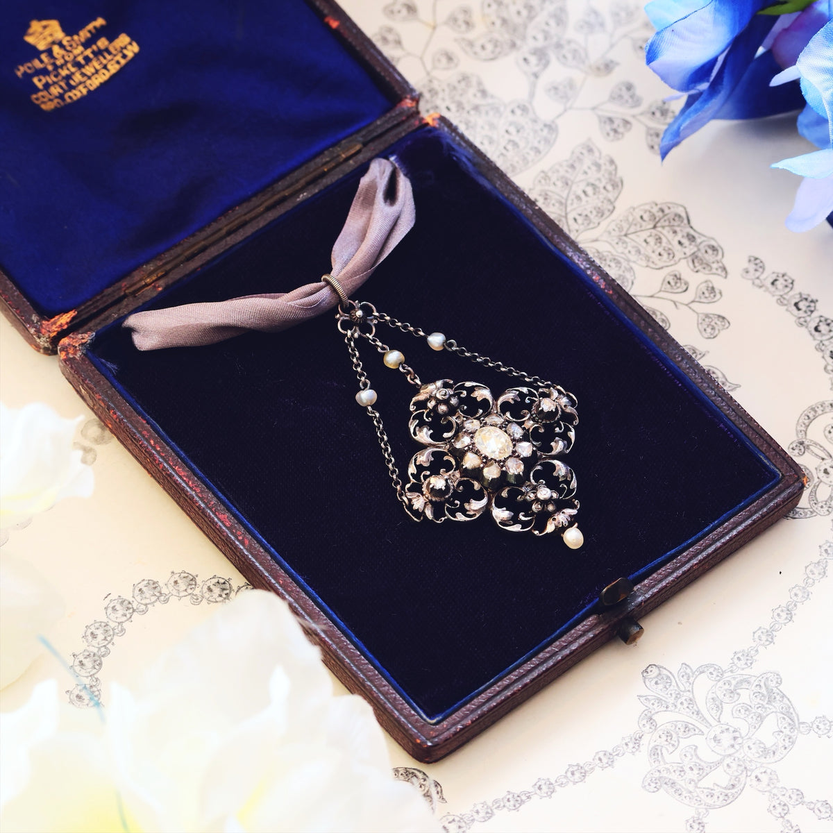 Antique Austro Hungarian Renaissance Revival Diamond Pendant