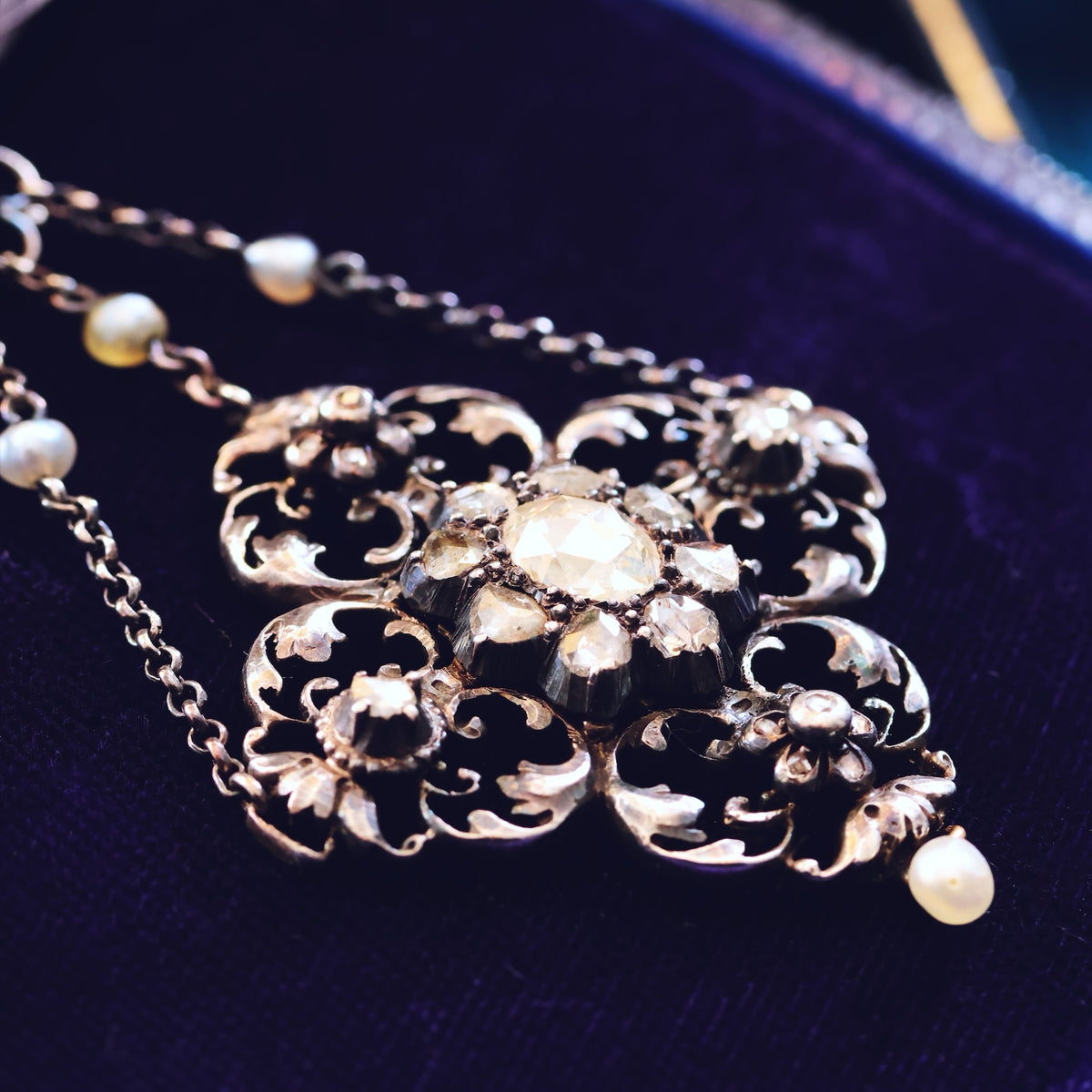 Antique Austro Hungarian Renaissance Revival Diamond Pendant