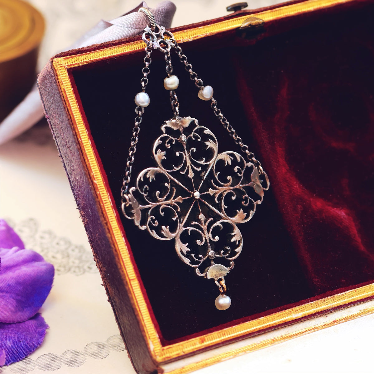 Antique Austro Hungarian Renaissance Revival Diamond Pendant