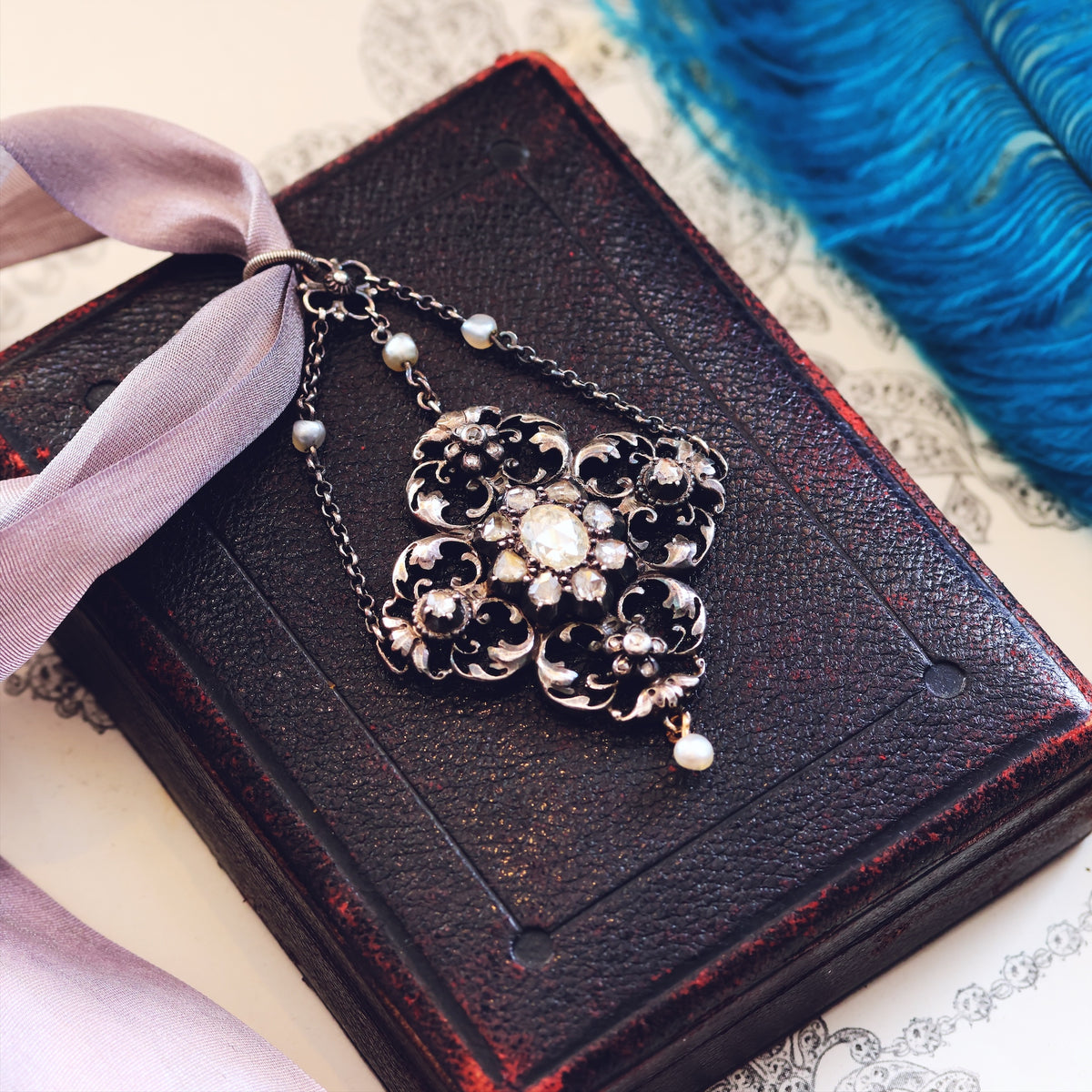 Antique Austro Hungarian Renaissance Revival Diamond Pendant