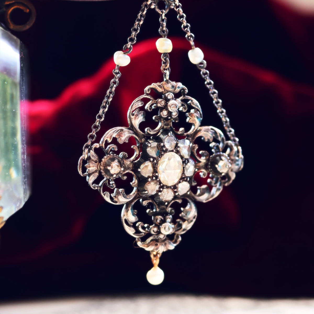 Antique Austro Hungarian Renaissance Revival Diamond Pendant