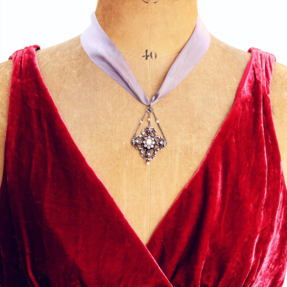 Antique Austro Hungarian Renaissance Revival Diamond Pendant