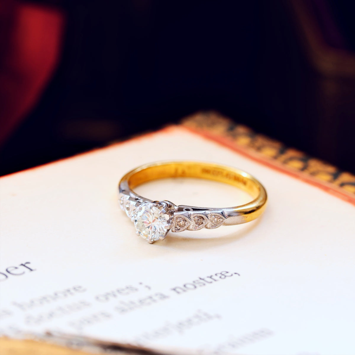 Finest Quality Vintage Diamond Engagement Ring