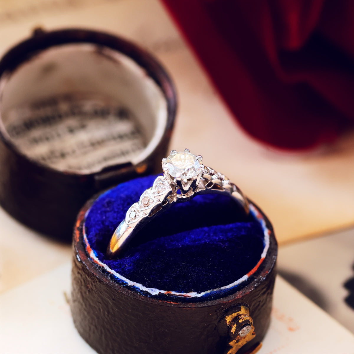 Finest Quality Vintage Diamond Engagement Ring
