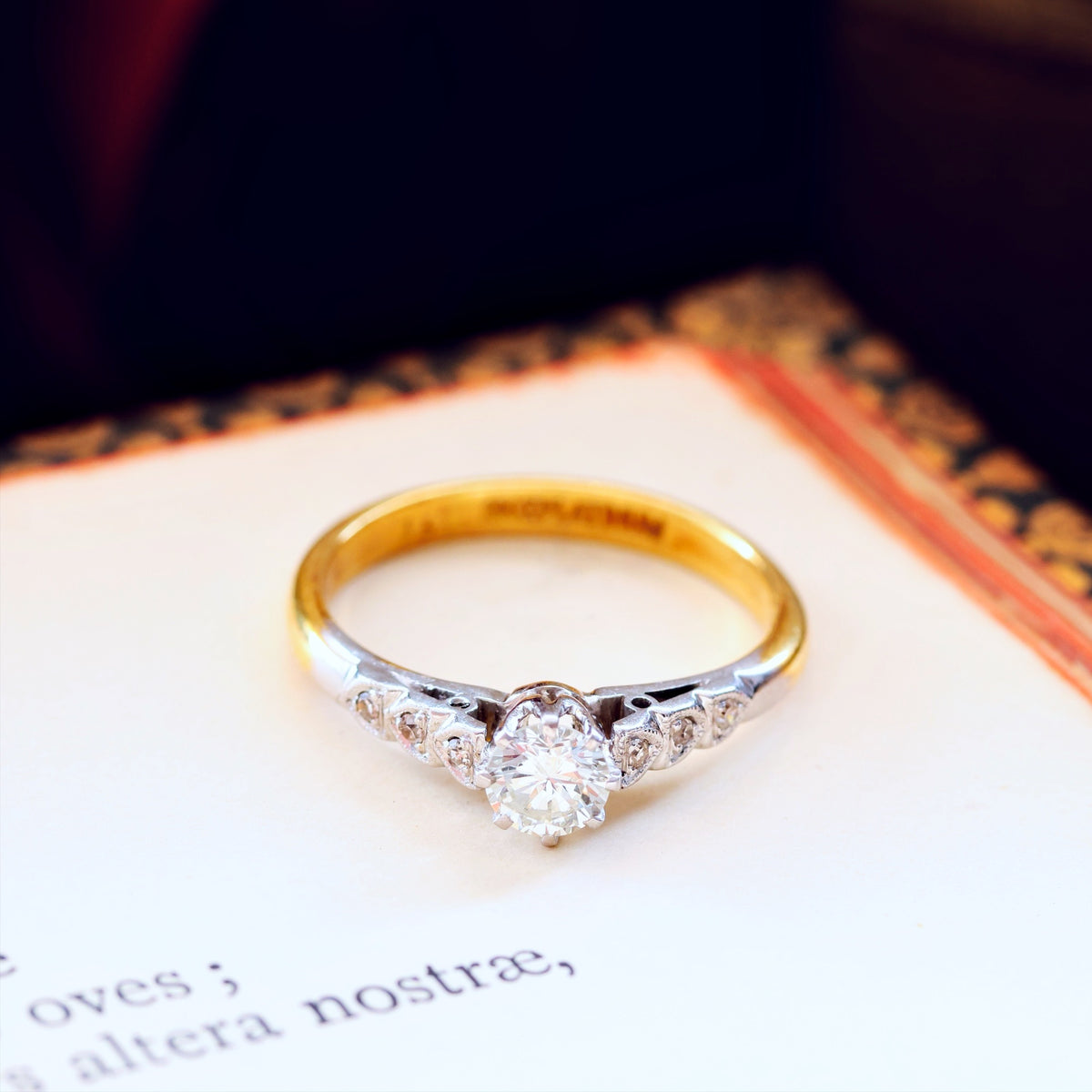 Finest Quality Vintage Diamond Engagement Ring