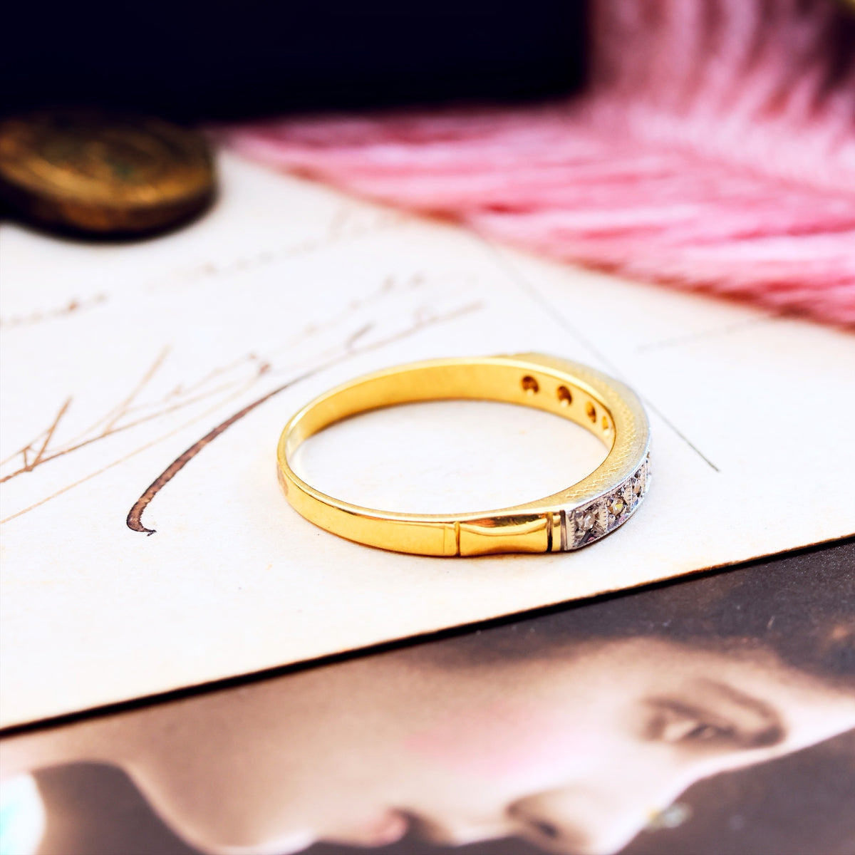 Nice Quality Vintage Diamond Half Eternity Ring