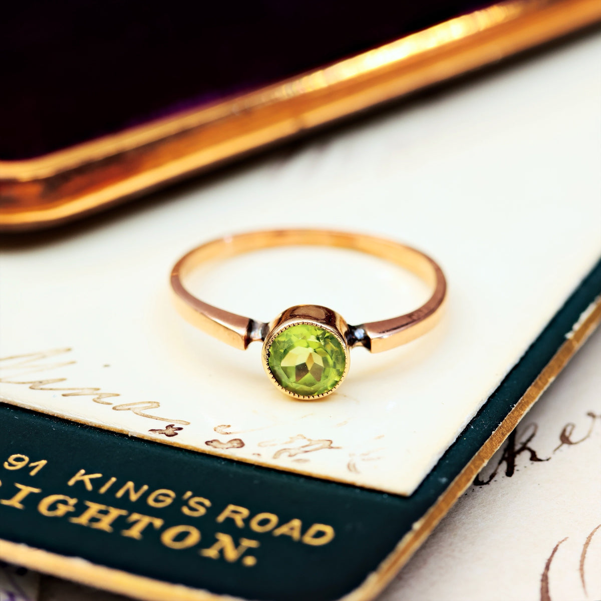 Sweetly Simple Antique Peridot Ring