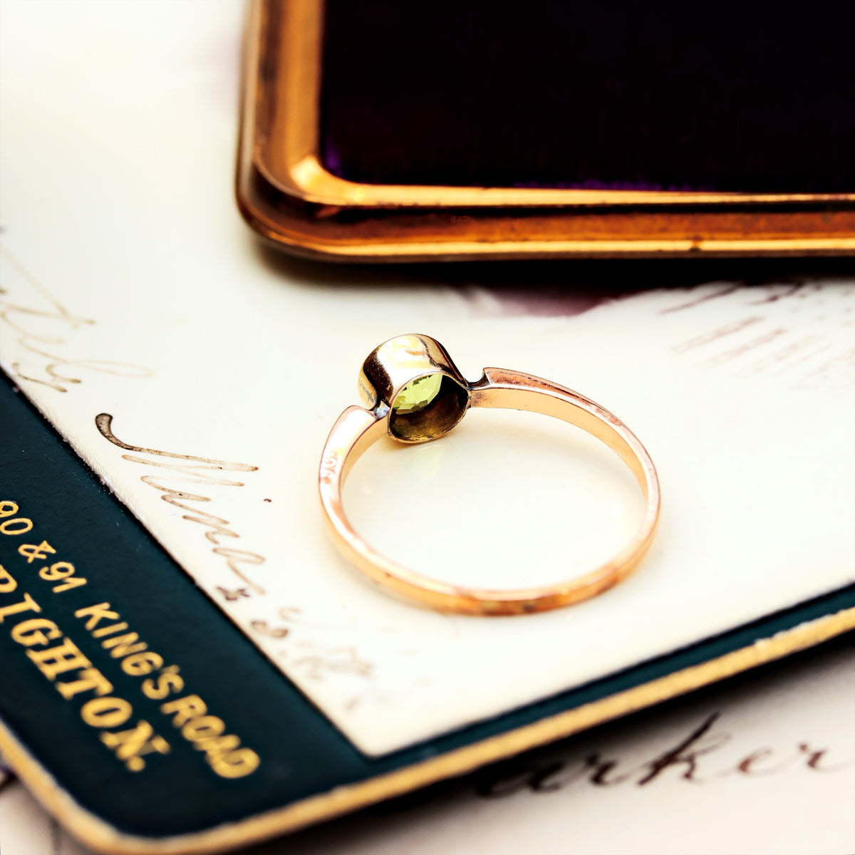Sweetly Simple Antique Peridot Ring