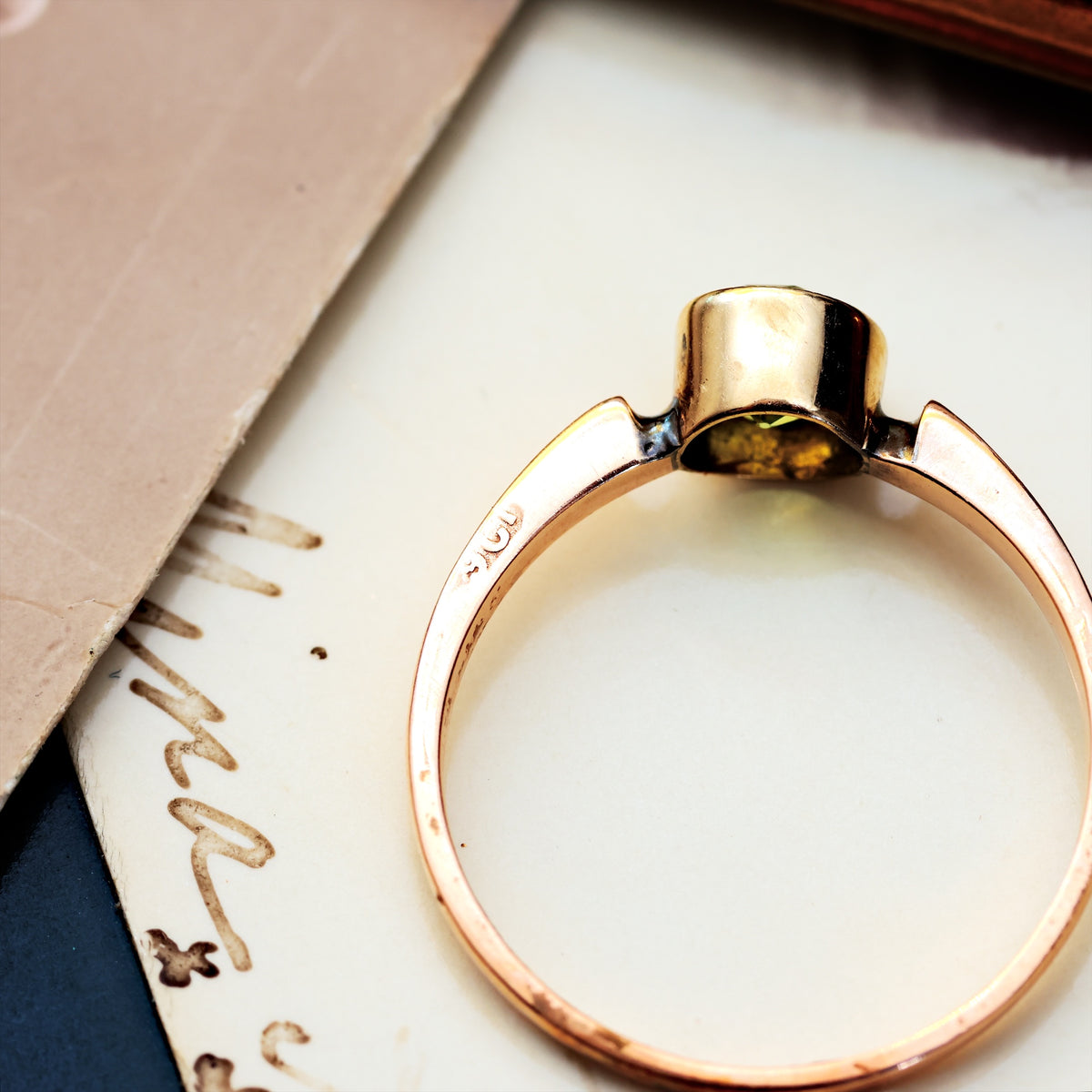 Sweetly Simple Antique Peridot Ring