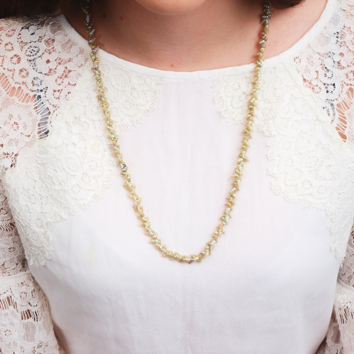 Antique Victorian Maireneer Shell Necklace