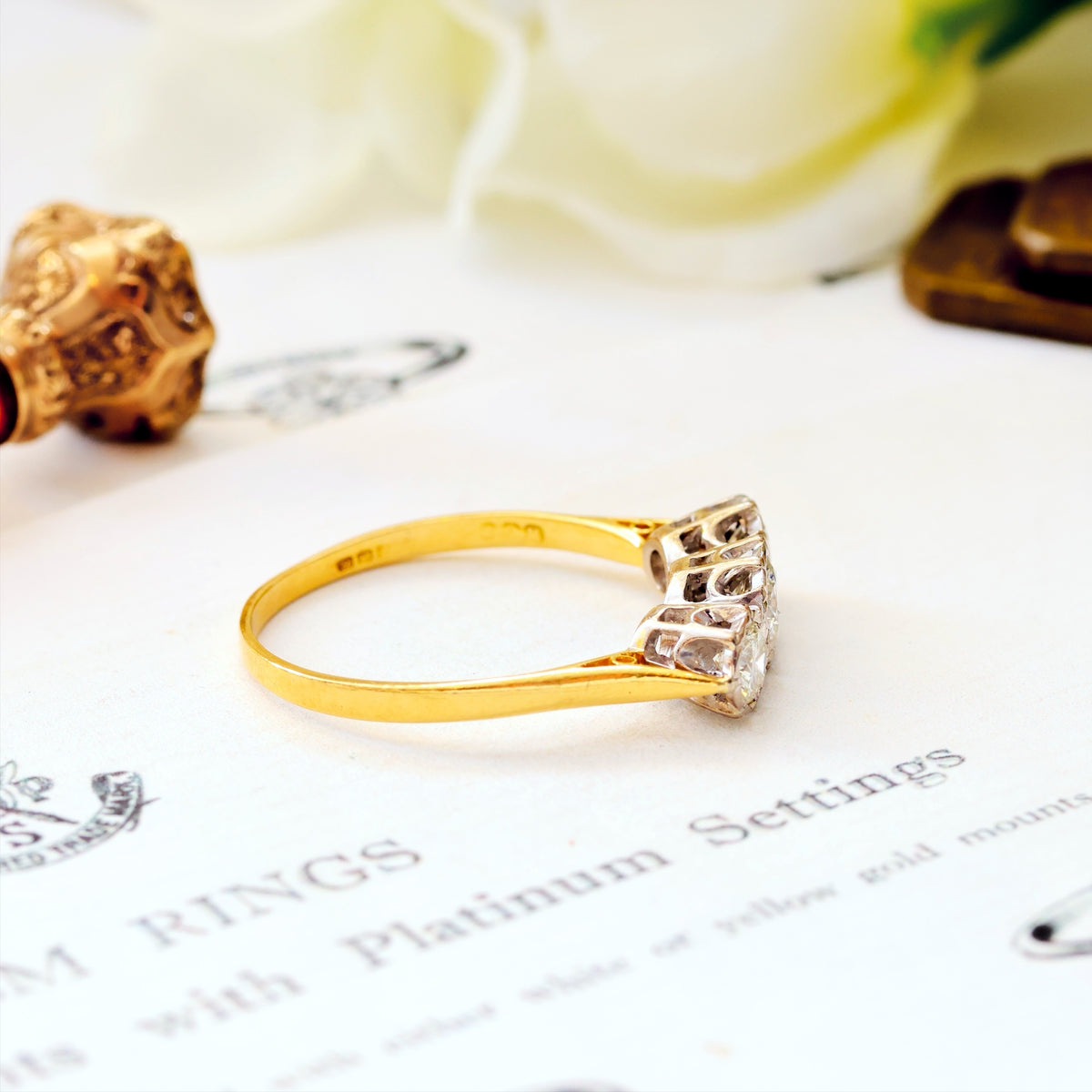 Much Desired Vintage Trilogy Diamond Engagement Ring