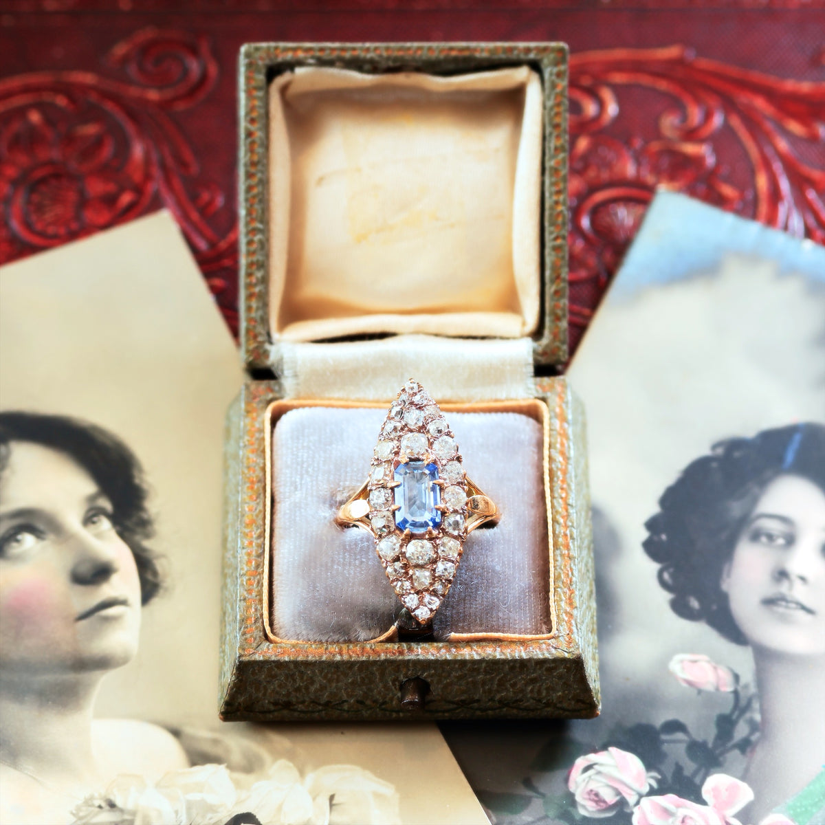 OH My Goodness!! Mesmerising Marvellous Marquise Sapphire & Diamond Ring