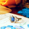 Antique Victorian Midnight Sapphire & Diamond Ring