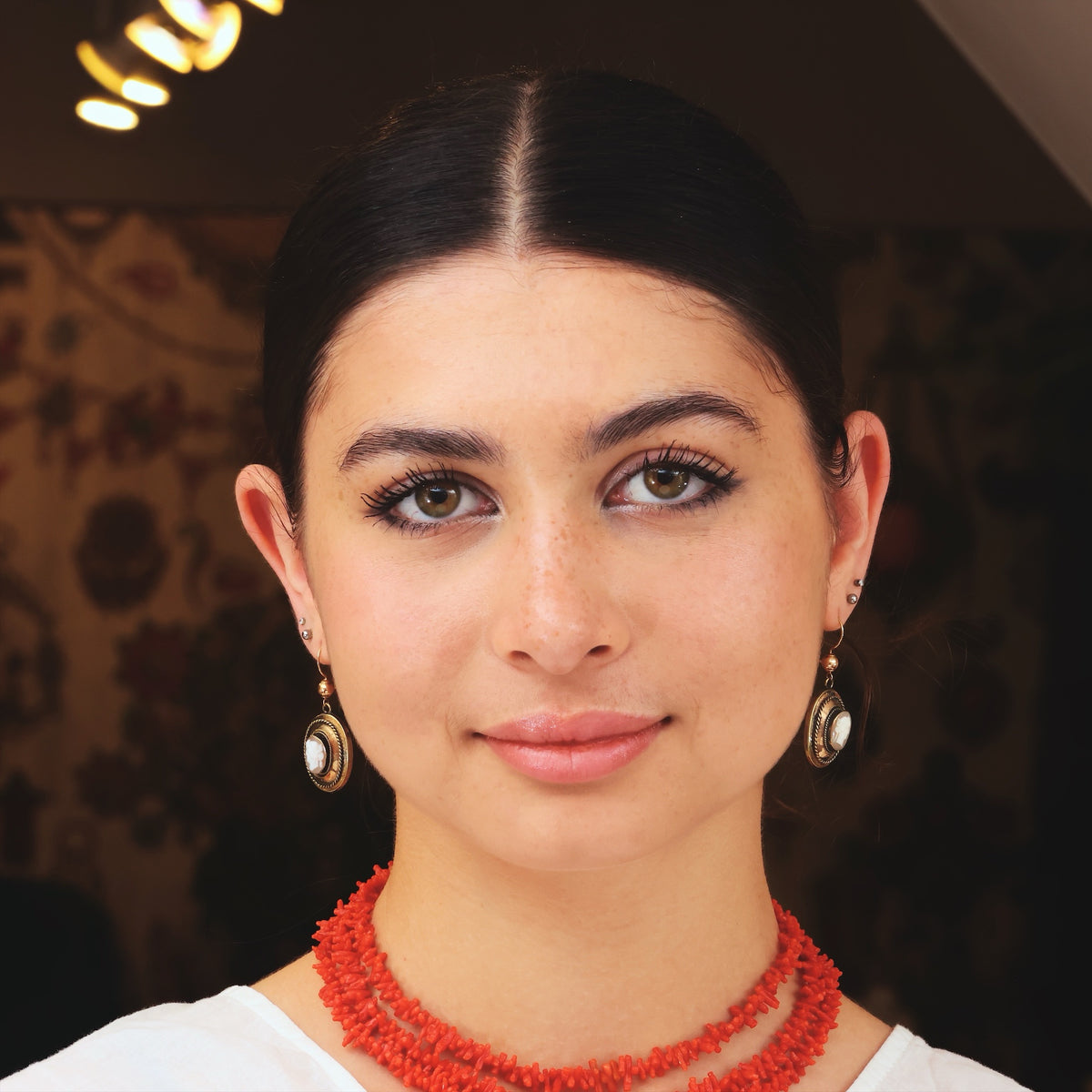 Exquisitely Fine Hand Carved Antique Georgian Coral Necklace