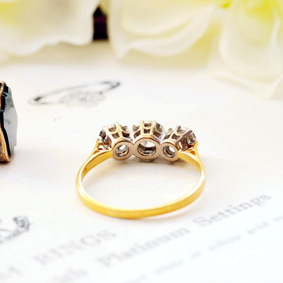 Much Desired Vintage Trilogy Diamond Engagement Ring