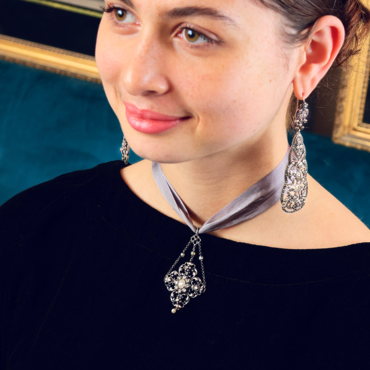 Antique Austro Hungarian Renaissance Revival Diamond Pendant