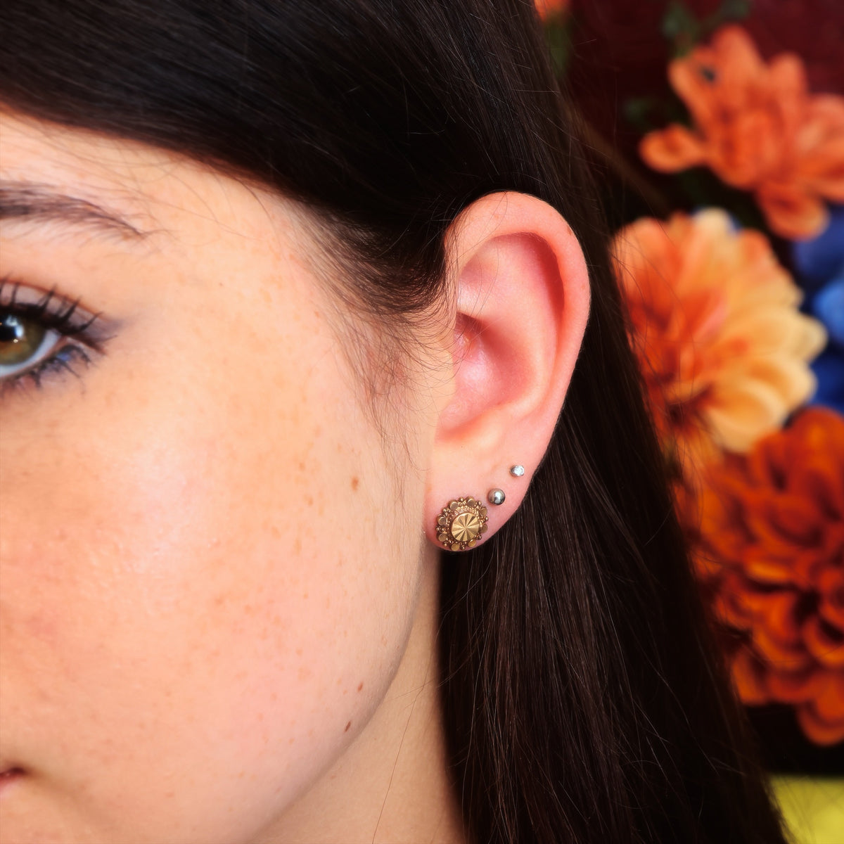 Date 1978 9ct Gold Historical Revival Style Earrings