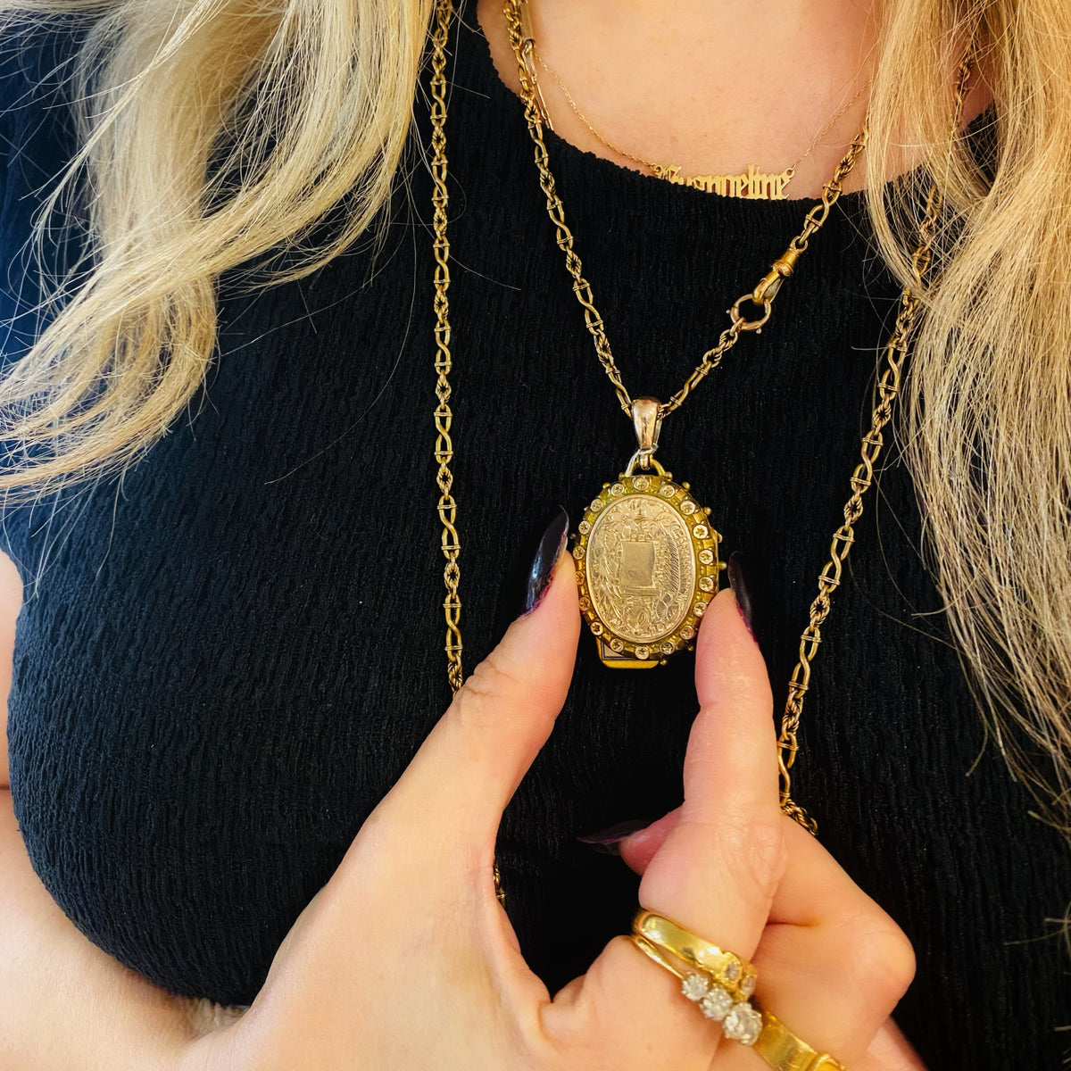 Gorgeous 1880's Victorian Ornate Gold Locket