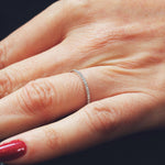 Skinny Micro Set Diamond Half Eternity Ring
