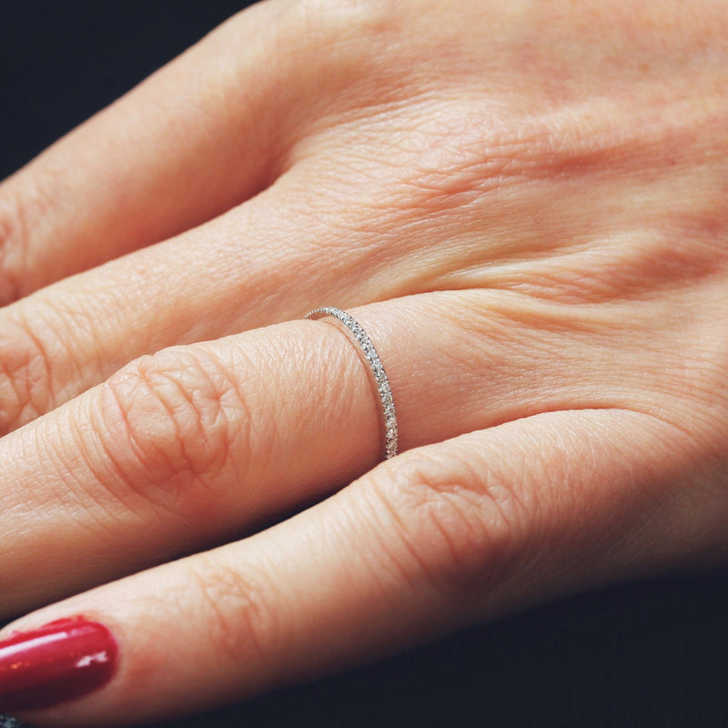 Demi Eternity Diamond Ring - White Gold – EDGE of EMBER