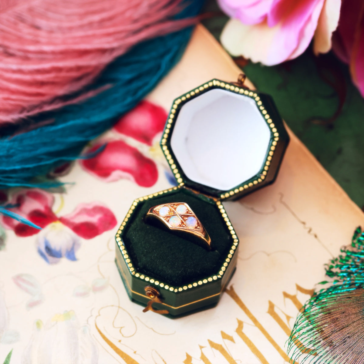 Dreamtime Antique Date 1870 Opal Ring