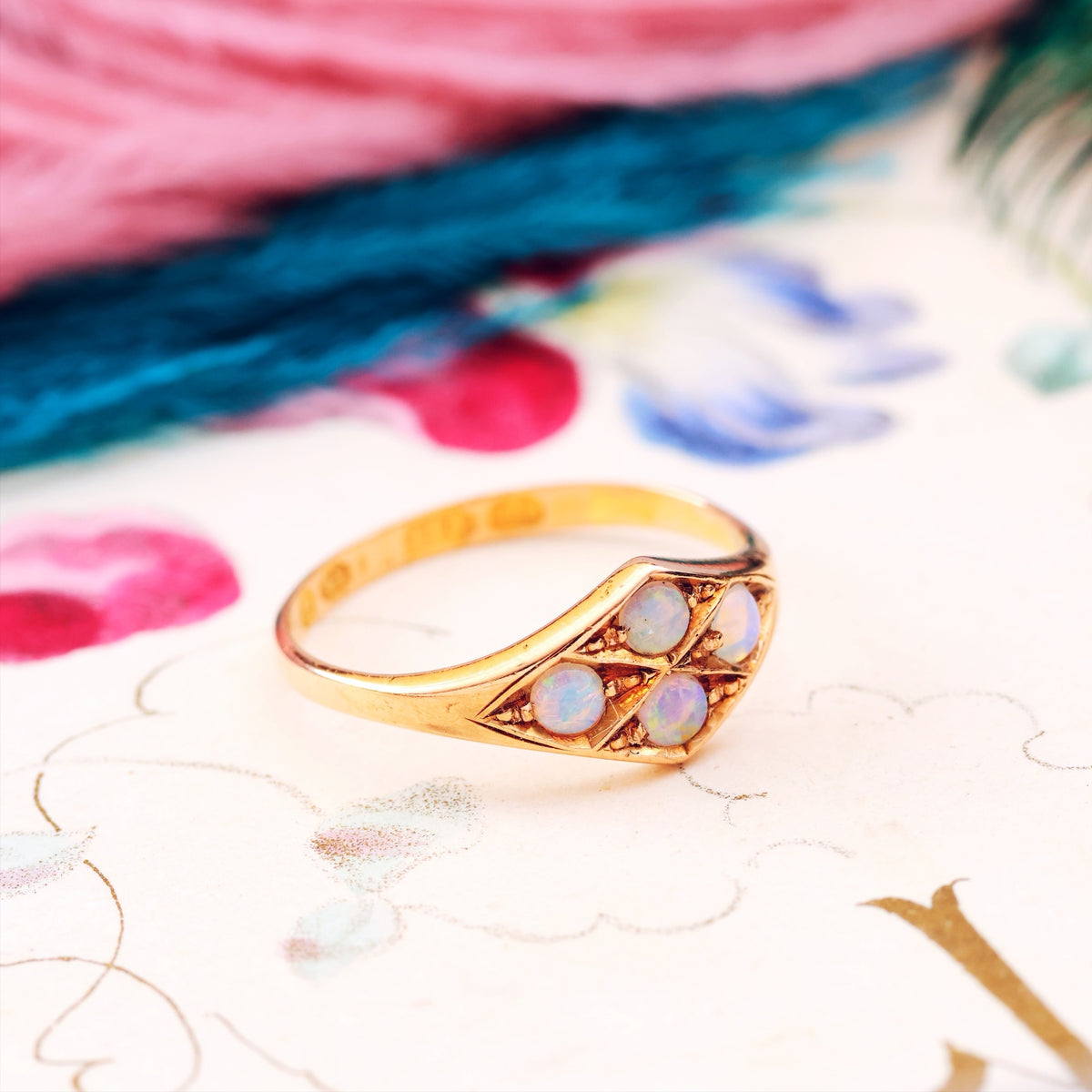 Dreamtime Antique Date 1870 Opal Ring