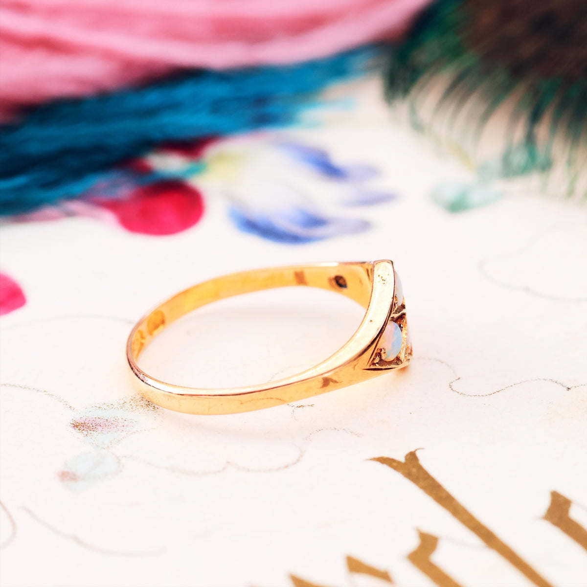 Dreamtime Antique Date 1870 Opal Ring