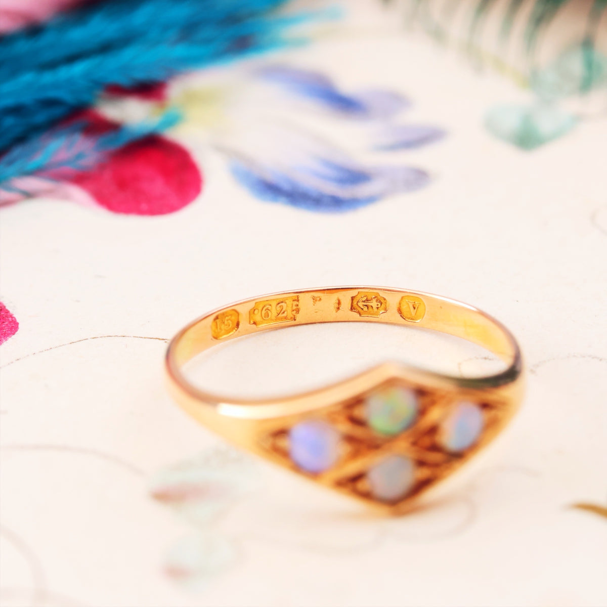 Dreamtime Antique Date 1870 Opal Ring