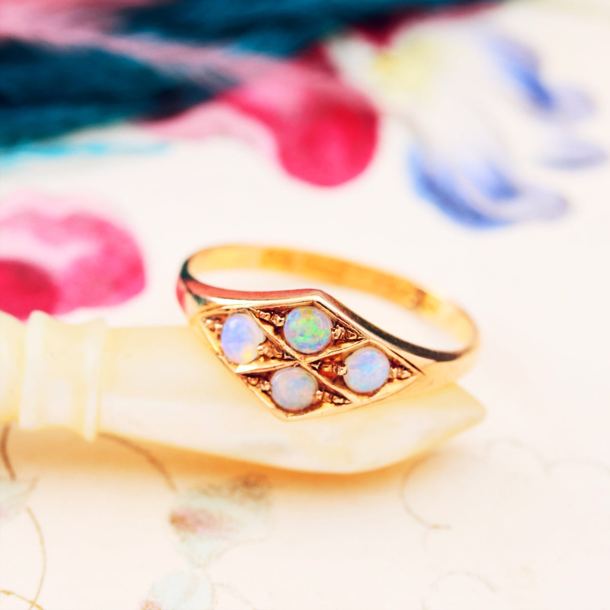 Dreamtime Antique Date 1870 Opal Ring