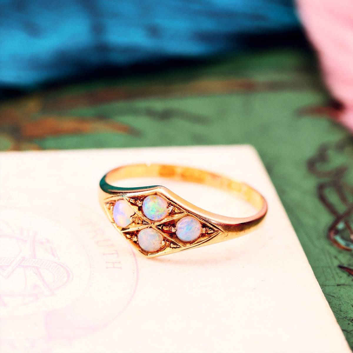 Dreamtime Antique Date 1870 Opal Ring