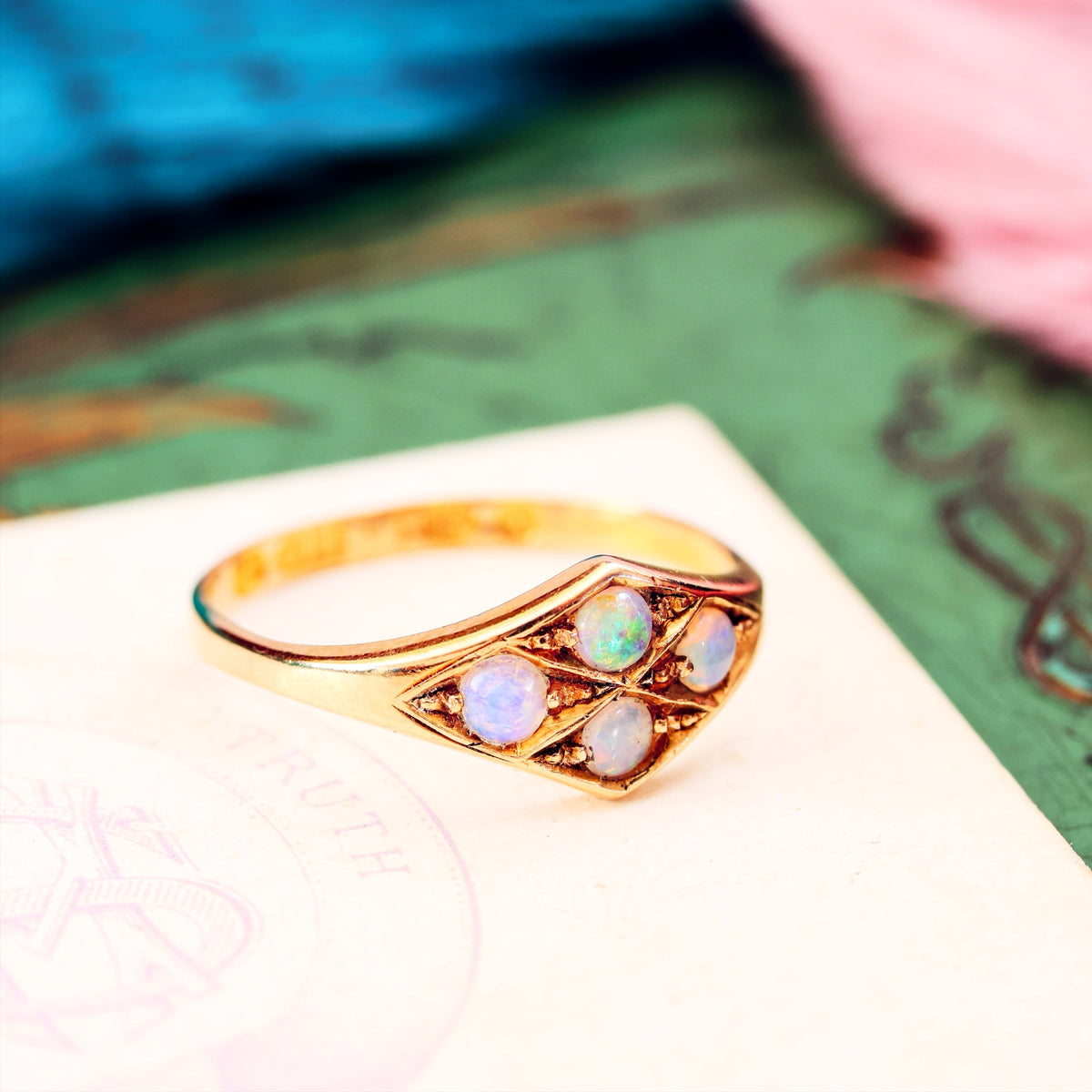 Dreamtime Antique Date 1870 Opal Ring