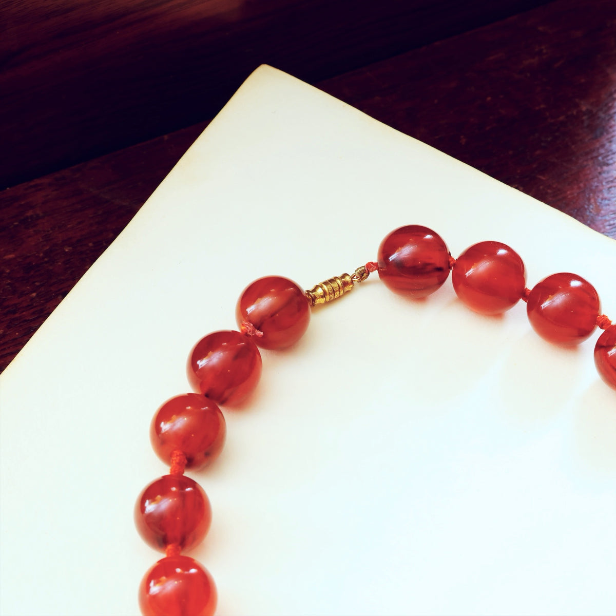 1920's Art Deco Resin Bead Necklace