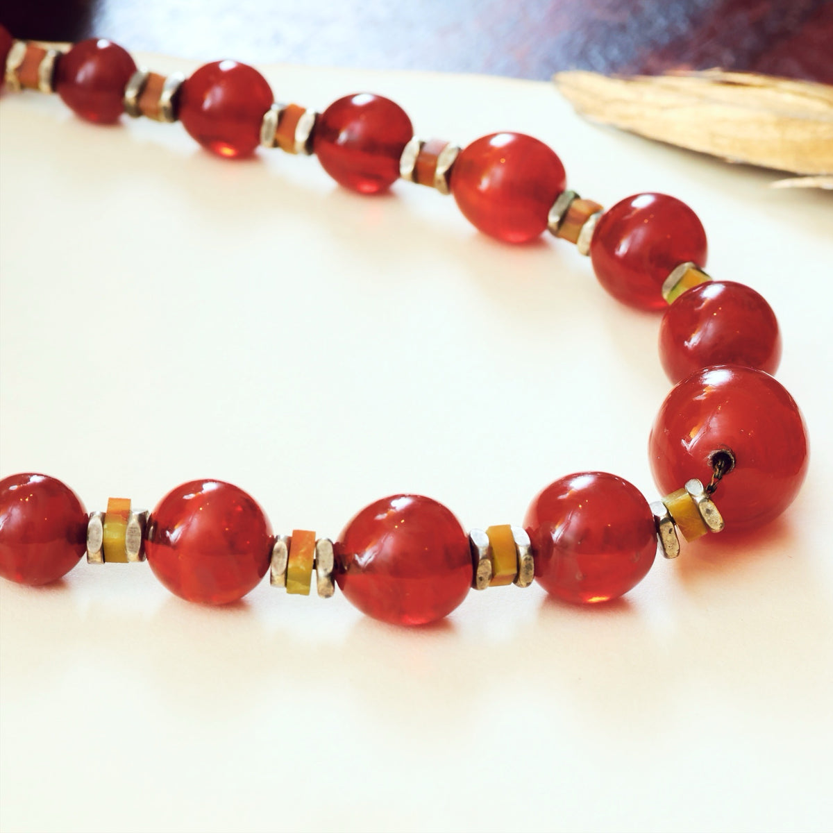 1920's Art Deco WMF Art Glass Bead Necklace