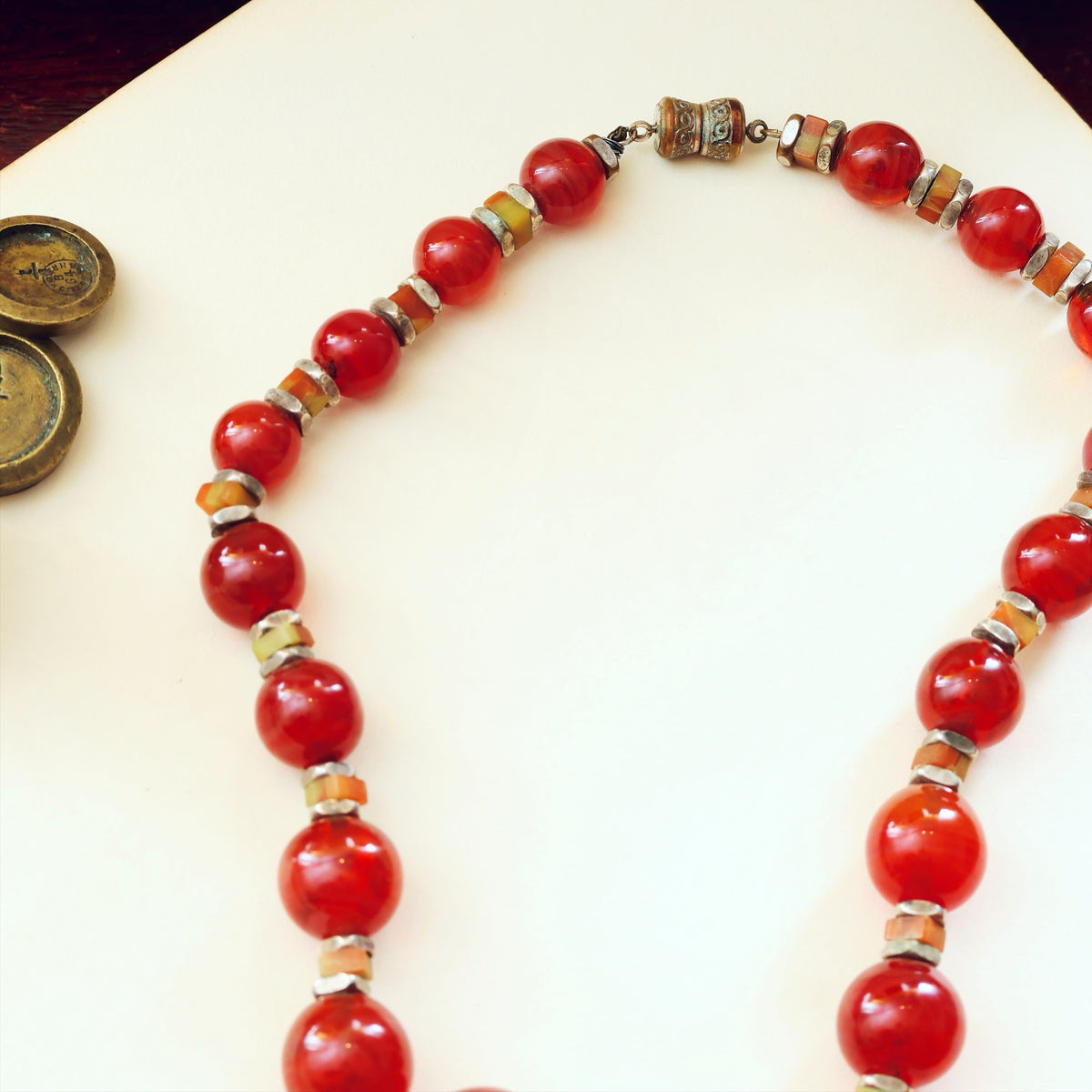 1920's Art Deco WMF Art Glass Bead Necklace