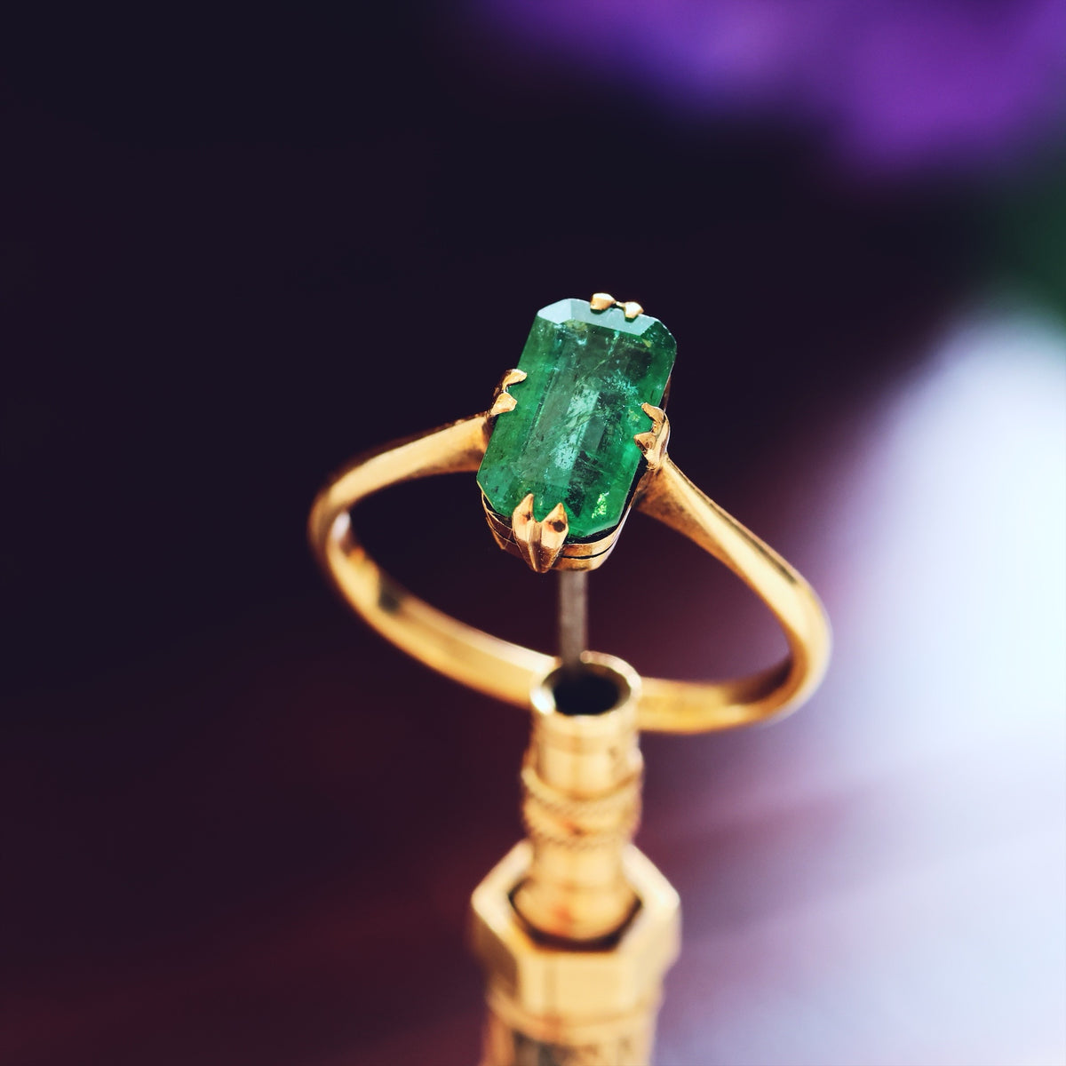 Vintage Specimen Emerald Dress Ring
